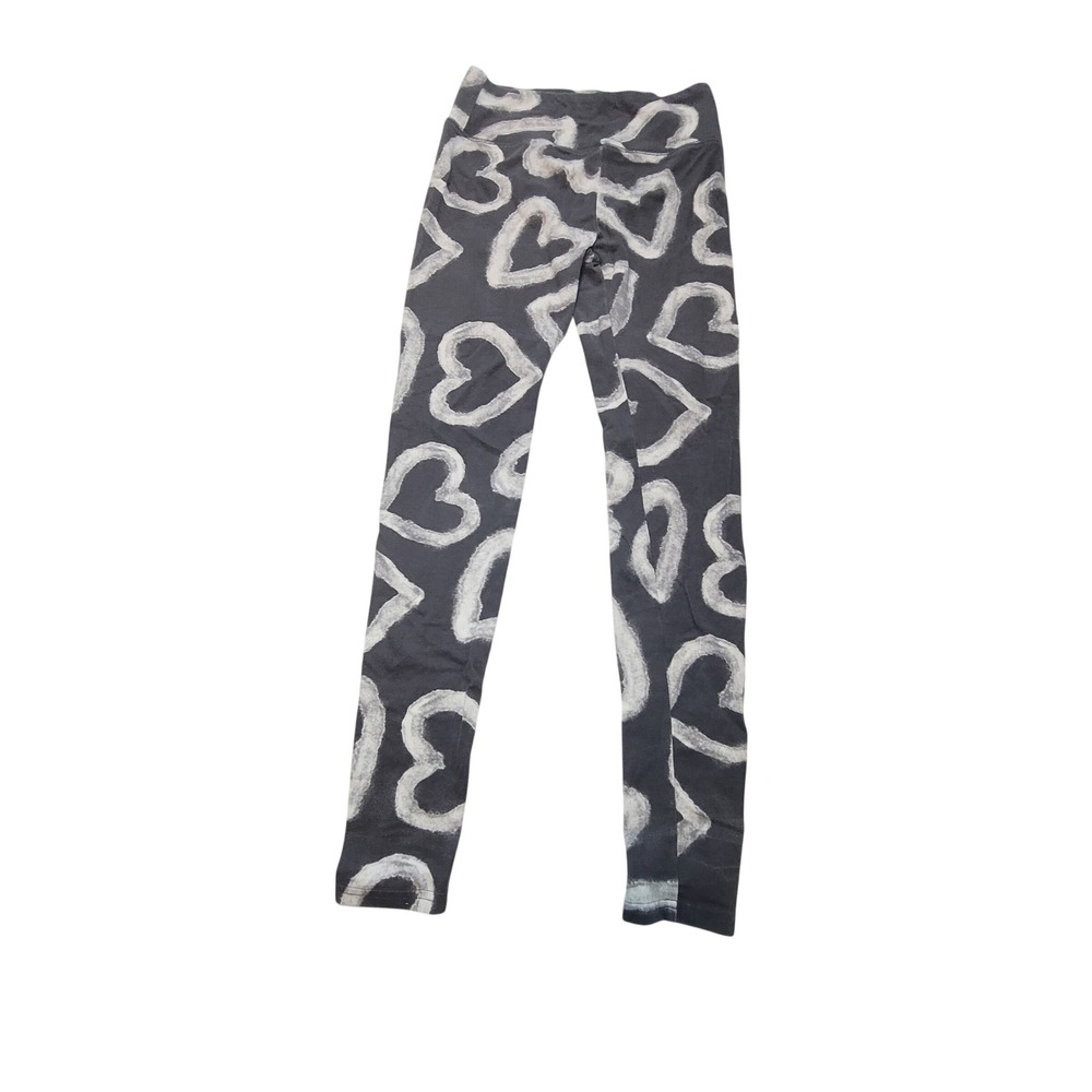 Wild Fable Grey and White Heart Print Leggings XS Athleisure Stretch Loungewear